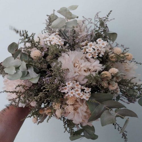 Ramo de Novia de Flores Secas y Preservadas