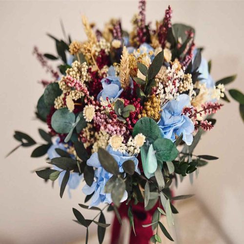 Ramo de Novia de Flores Secas y Preservadas