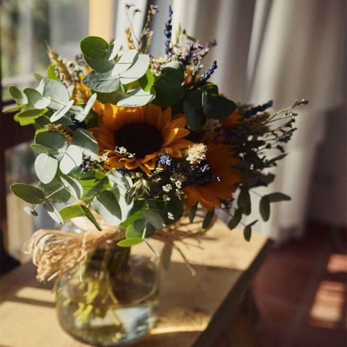 Jarrón decorado con Flores